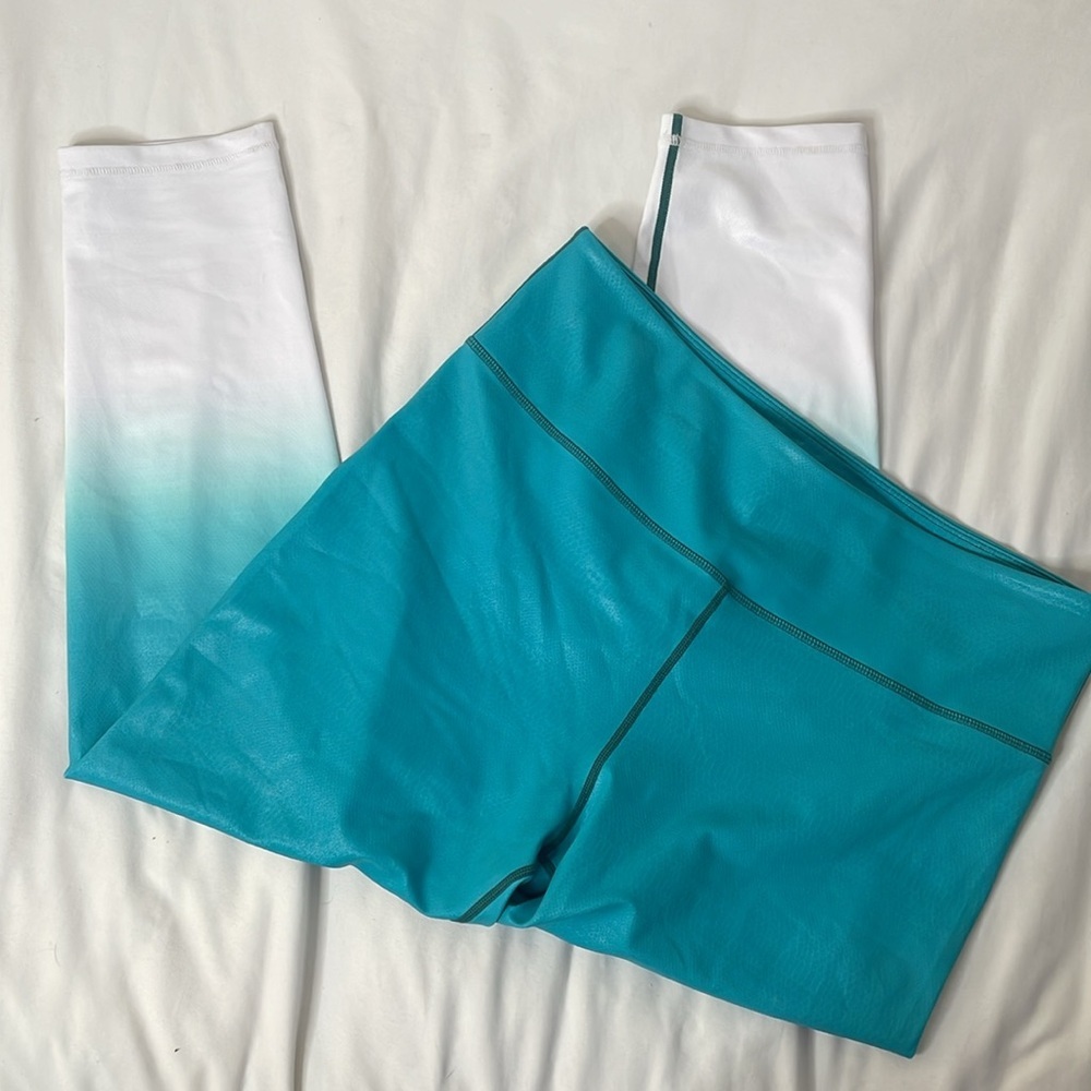 Zyia Teal venom metallic ombre Leggings
